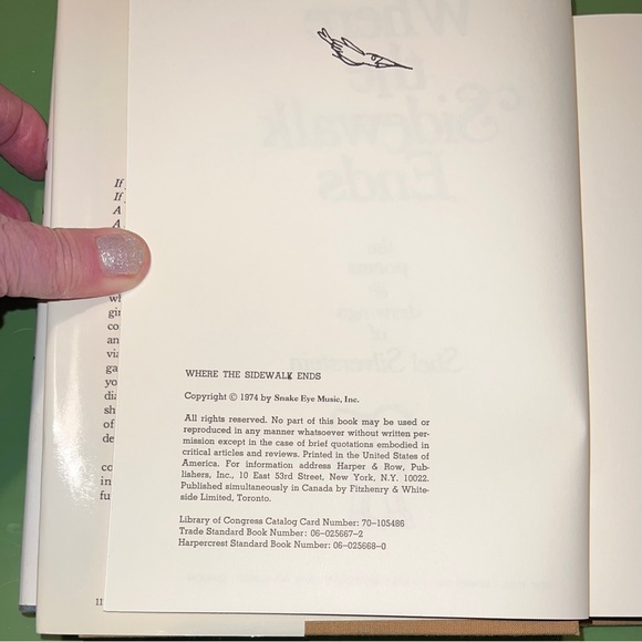 LOT OF 2 VINTAGE SHEL SILVERSTEIN HARDCOVER BOOKS FROM 1974 & 1981 - Picture 4 of 4